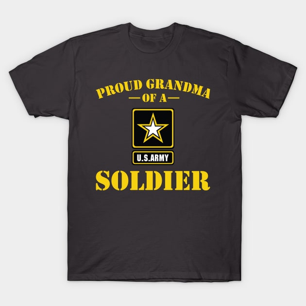 Proud Grandma of U.S Army Soldier T-Shirt by Litho